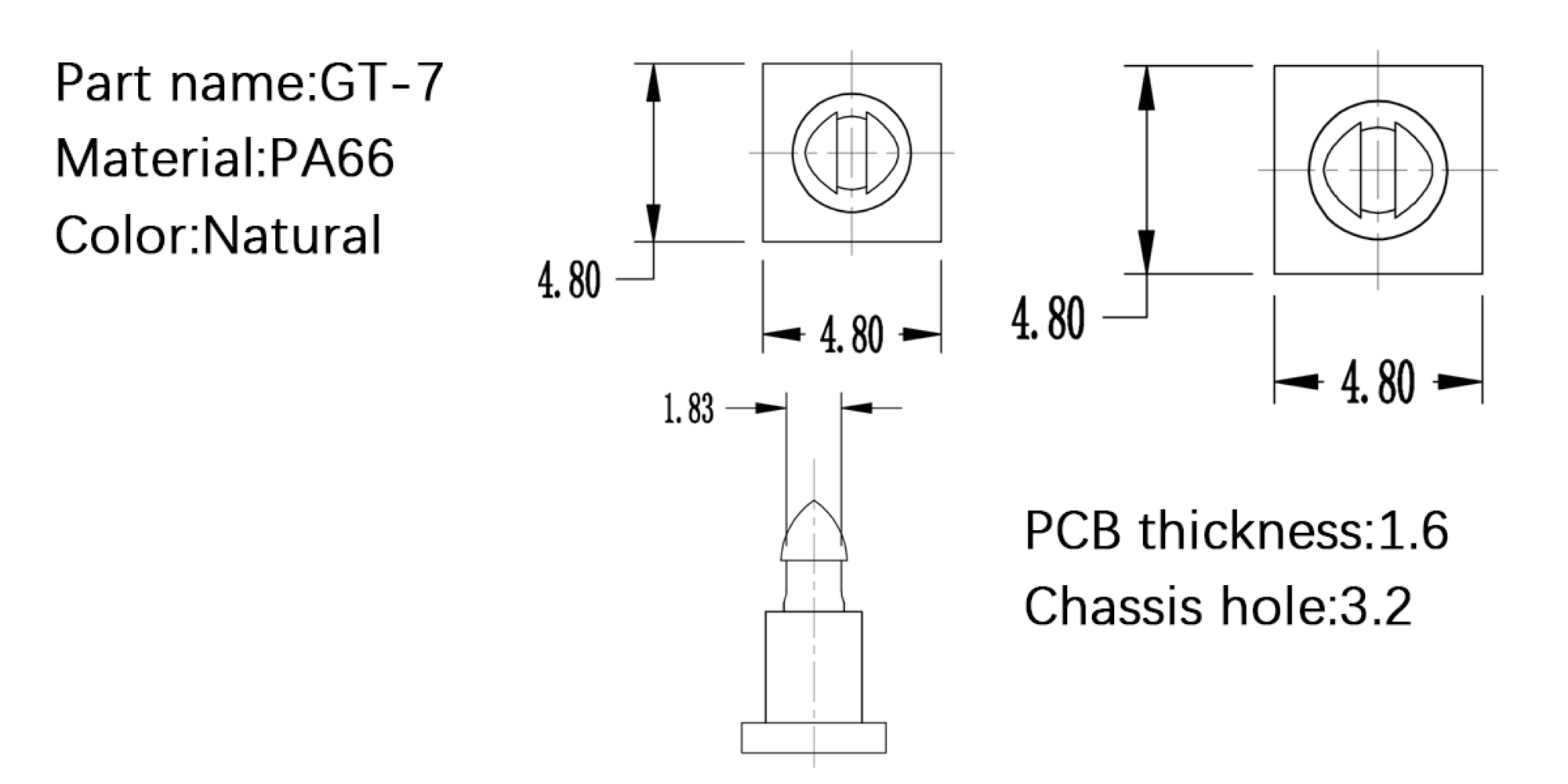  PCB Standoff GT-7